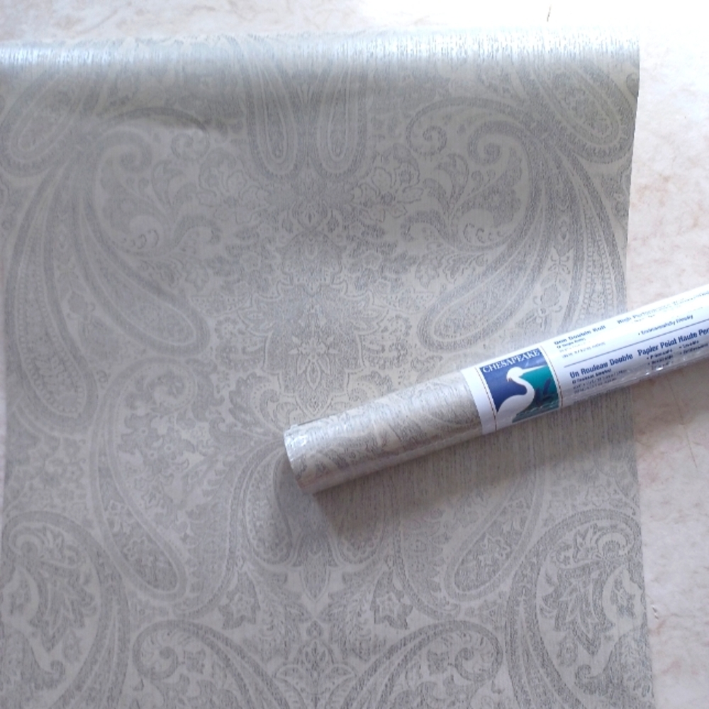 Wallpaper Ludlow Paisley Wallpaper Light Grey/Silver